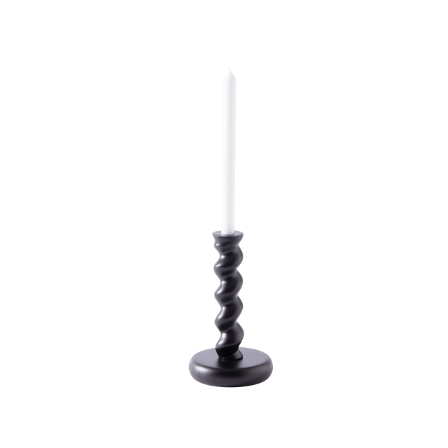CANDELABRO TWISTER MEDIANO NEGRO