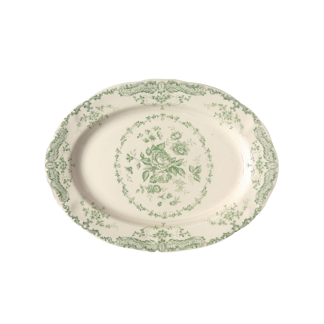 PLATO DE SERVICIO OVALADO ROSE SAGE