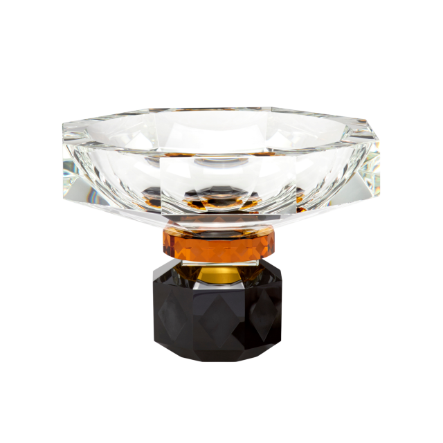 BOWL ARIZONA TRANSPARENTE AMBAR Y NEGRO