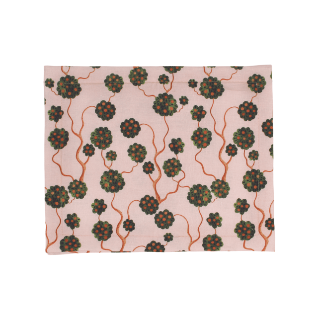 SET DE 2 MANTELES DE LINO 35 X 45 ORANGE GROOVE