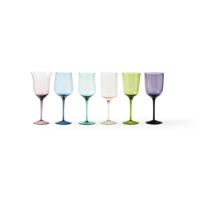 SET DE 6 COPAS GOBLET COLORI ASSORTITI DIVERSO