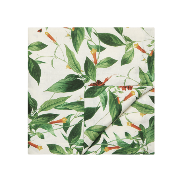 MANTEL DE LINO BOSCO BLOOMS GREEN (170X350CM)