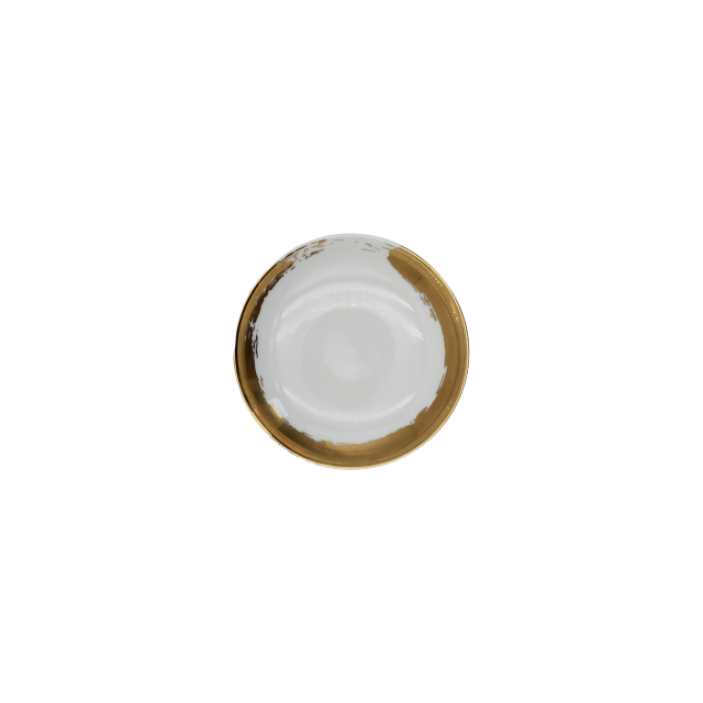 MINI PLATO ZEN FOREST BLANCO CON DORADO