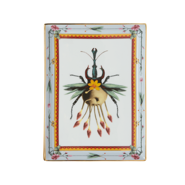 CHAROLA DE PORCELANA LEAFBUG LIGHT BLUE (21X16CM)