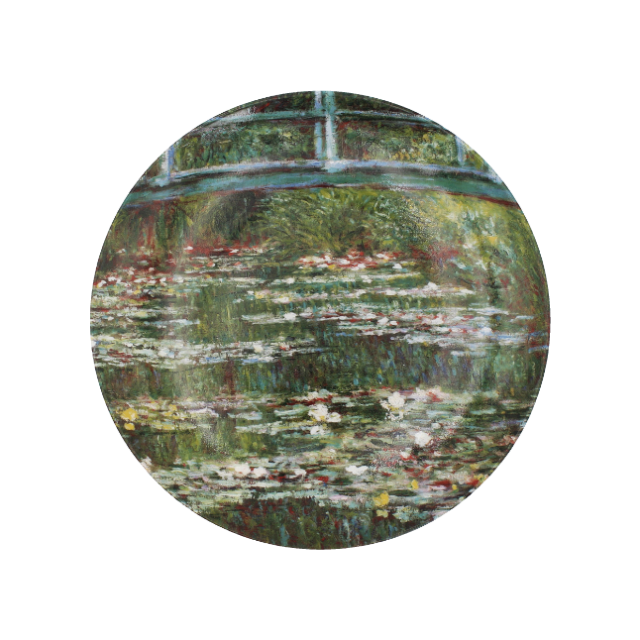 Plato para Ensalada de Porcelana Claude Monet Bridge over a Pond of Waterlilies