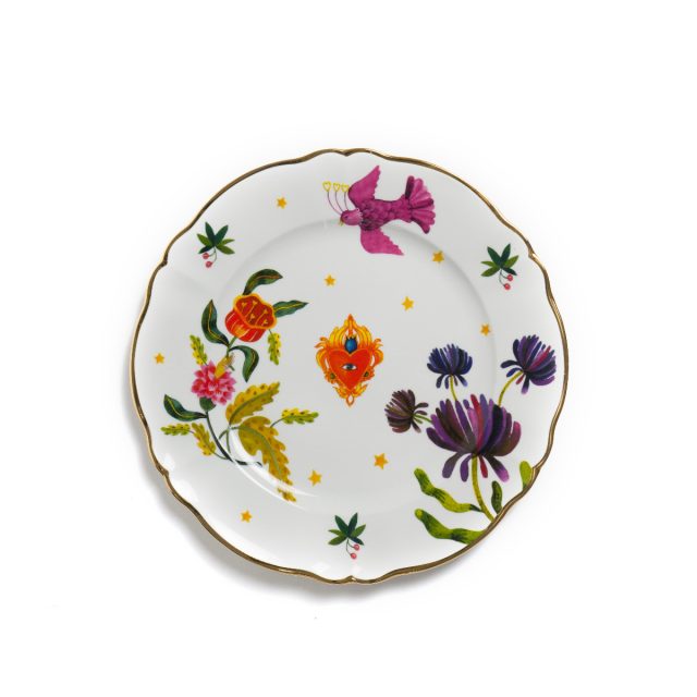 BAJO PLATO FLORAL DECAL