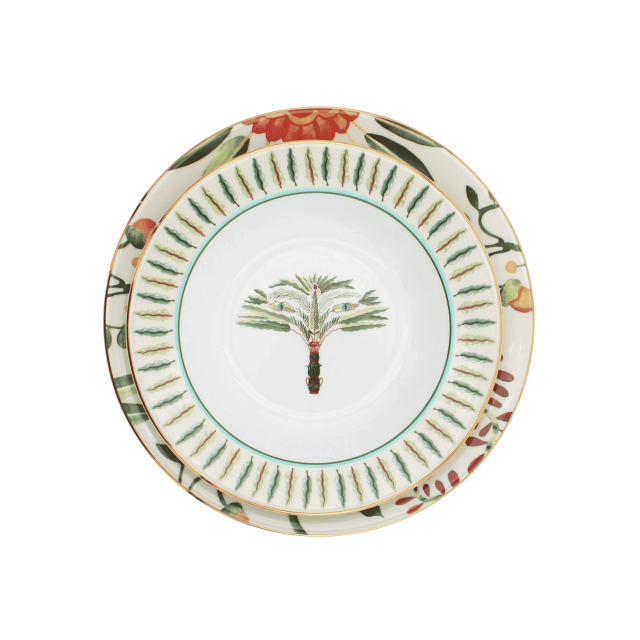 SET DE 2 PLATOS TRINCHE Y SOPA DE PORCELANA EDEN