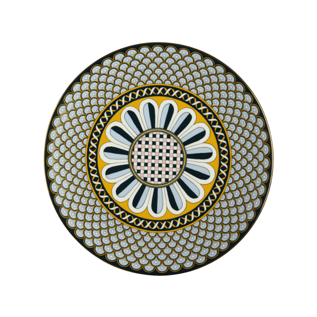 PLATON DE SERVICIO DE PORCELANA NAPOLI MIDNIGHT BLUE
