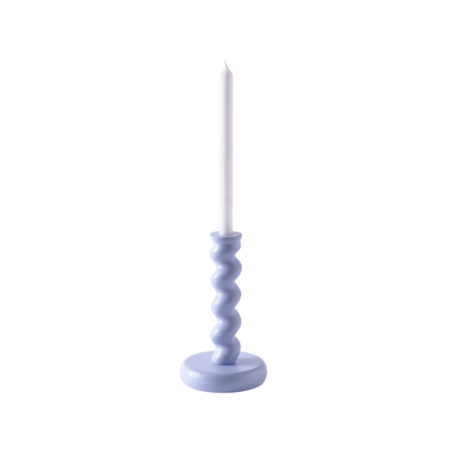 CANDELABRO TWISTER MEDIANO AZUL CLARO