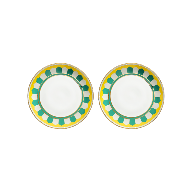 SET DE 2 PLATOS TRINCHE LAGOS DE PORCELANA