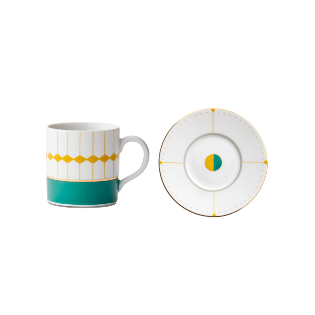 SET DE PLATO Y TAZA PARA CAFE ROYAL SIP DE PORCELANA
