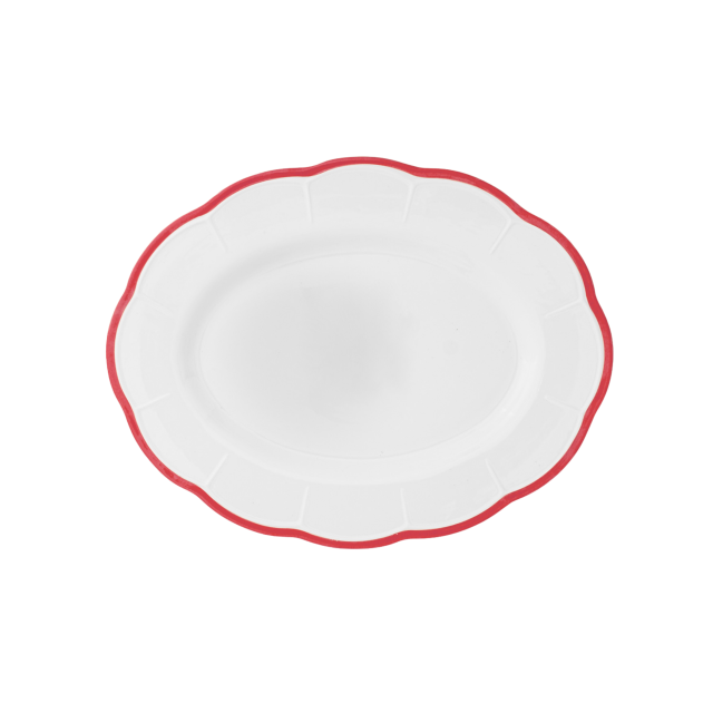 PLATO DE SERVICIO OVALADO RED RIM