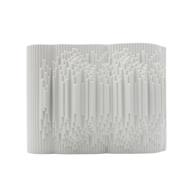 JARRÓN CINÉTICO PEQUEÑO PORCELANA BLANCO
